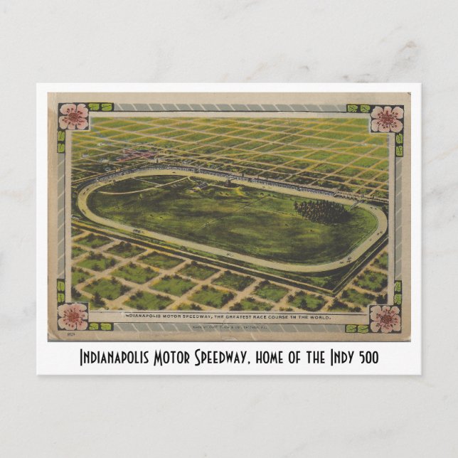 Vintage Indianapolis Motor Speedway, Indy 500 Postcard (Front)