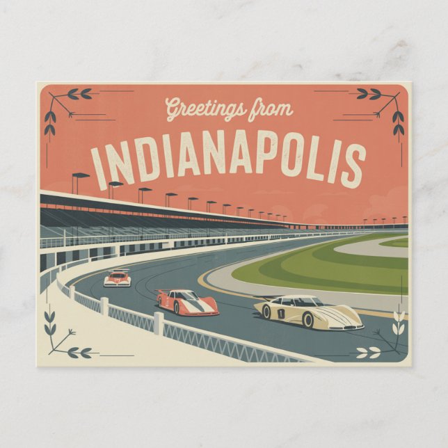 Vintage Indianapolis Postcard | Greetings from (Front)