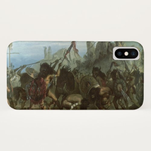 Vintage Indians Bison Dance by Karl Bodmer iPhone X Case