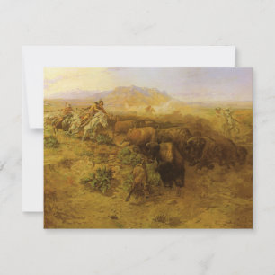 Vintage Indians, Buffalo Hunt by CM Russell
