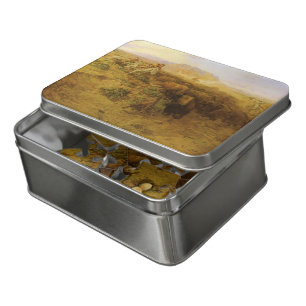 Vintage Indians, Buffalo Hunt by CM Russell Jigsaw Puzzle