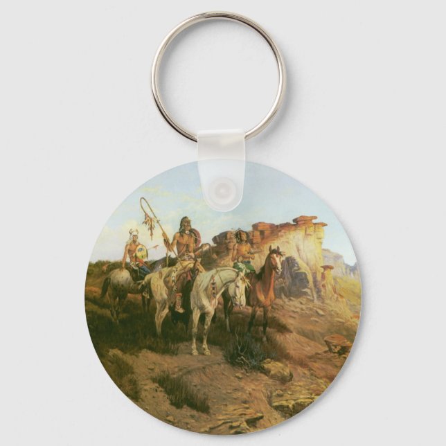 Vintage Indians, Prowlers of the Prairie, Seltzer, Keychain (Front)