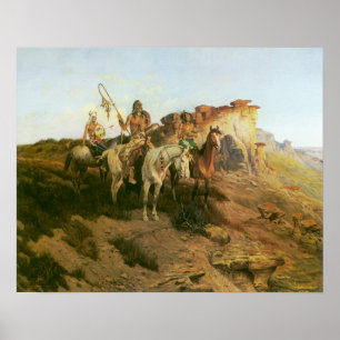 Vintage Indians, Prowlers of the Prairie, Seltzer, Poster