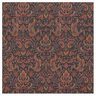 Vintage Indonesian Bangka Tribal Ikat Pattern Fabric