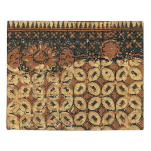Vintage Indonesian Batik Kawung Pattern Rustic Jigsaw Puzzle
