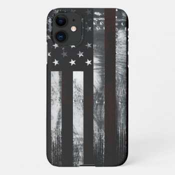 Vintage Industrial American Flag Iphone 11 Case by KDRDZINES at Zazzle