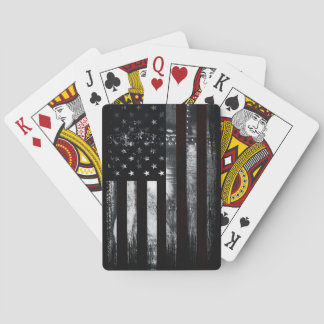 Vintage Industrial American Flag Playing Cards