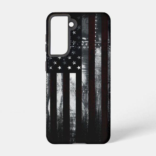 Vintage Industrial American Flag Samsung Galaxy Case (Back)