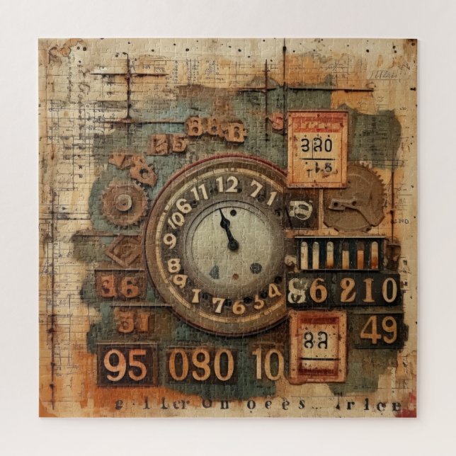 Vintage Industrial Grunge Puzzle (Vertical)