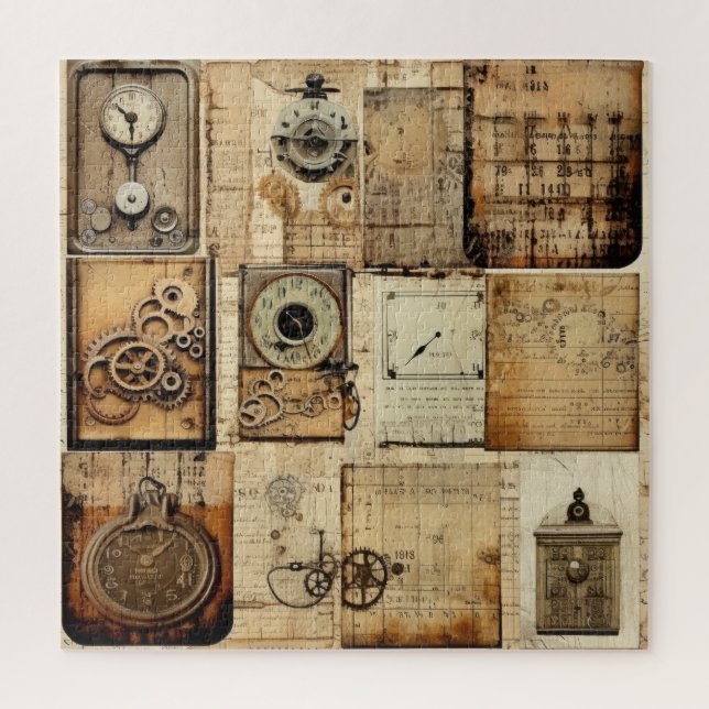 Vintage Industrial Grunge Puzzle (Vertical)
