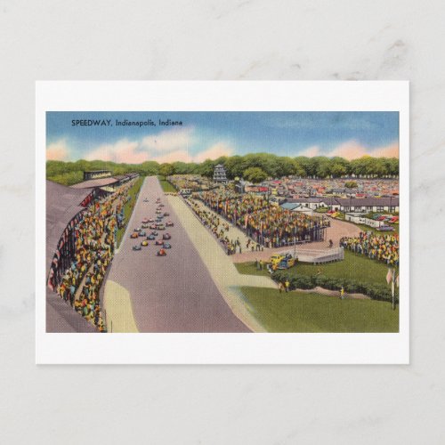 Vintage Indy 500 Indianapolis Motor Speedway Postcard
