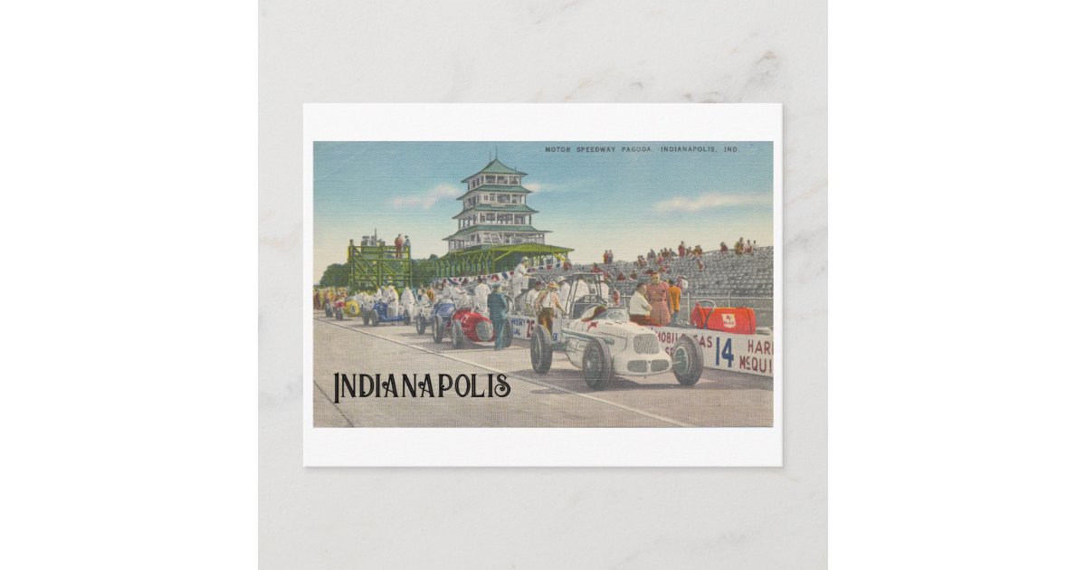 Vintage Indy 500 Speedway, Indianapolis Postcard | Zazzle