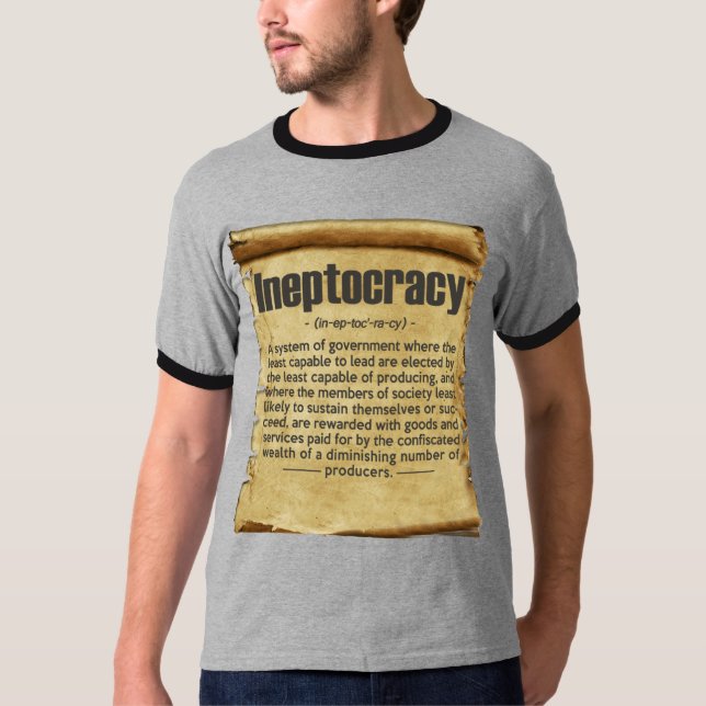 Vintage Ineptocracy Definition T-Shirt (Front)