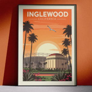 Vintage Inglewood California Poster