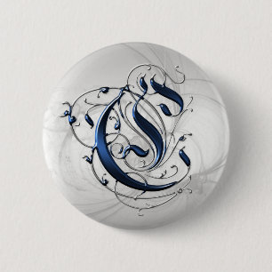 Vintage Initial C Pinback Button