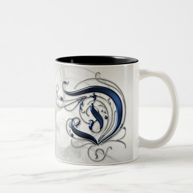 Vintage Initial D Two-Tone Coffee Mug (Right)