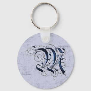 Vintage Initial M Keychain