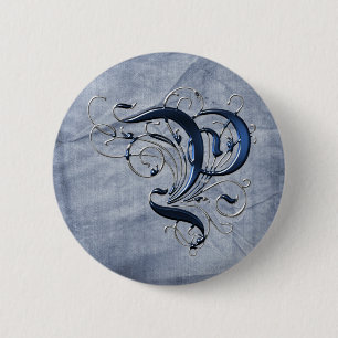 Vintage Initial P Button