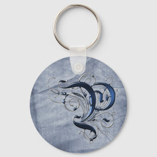 Vintage Initial P Keychain