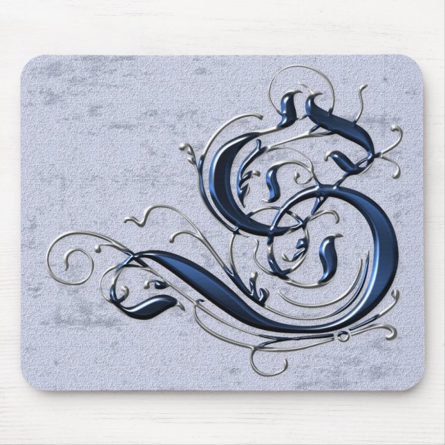Vintage Initial S Mouse Pad (Front)