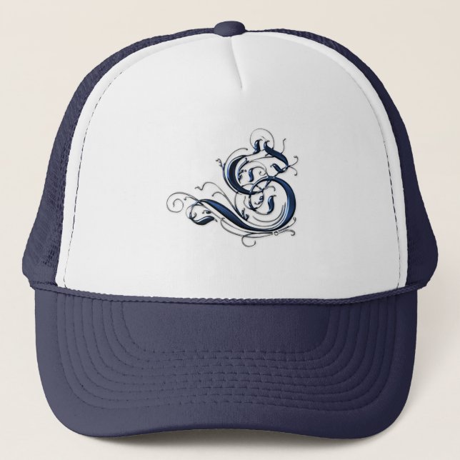 Vintage Initial S Trucker Hat (Front)