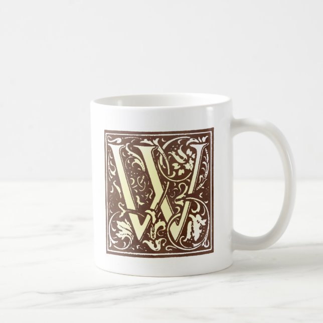 Vintage Initial  W Coffee Mug (Right)