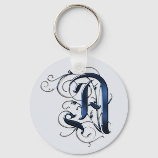 Vintage Initials A Keychain
