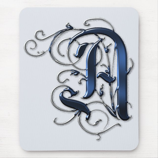 Vintage Initials A Mouse Pad (Front)