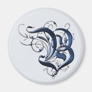 Vintage Initials B Magnet