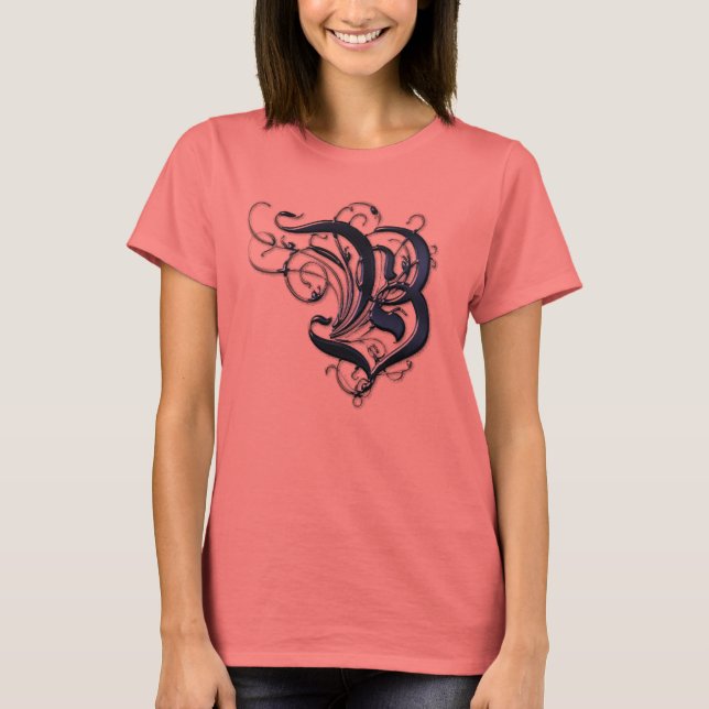 Vintage Initials B T-Shirt (Front)