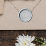 Vintage Initials & Round Frame Wedding Monogram Wax Seal Stamp<br><div class="desc">Vintage monogram wax seal stickers for weddings with your initials in a gothic font inside a decorative round frame.</div>
