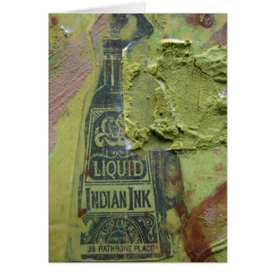 Vintage Ink Bottle Mixed Media Cards