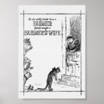 Vintage Ink No One Works Harder than Farmer Quote Poster