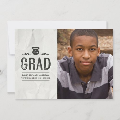 Inked | 2018 Photo Graduation Party Card
