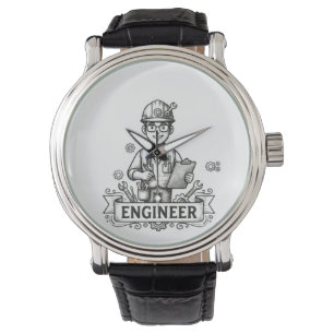 Vintage Ink Sketch Engineer Blueprint T-Shirt - Me Watch