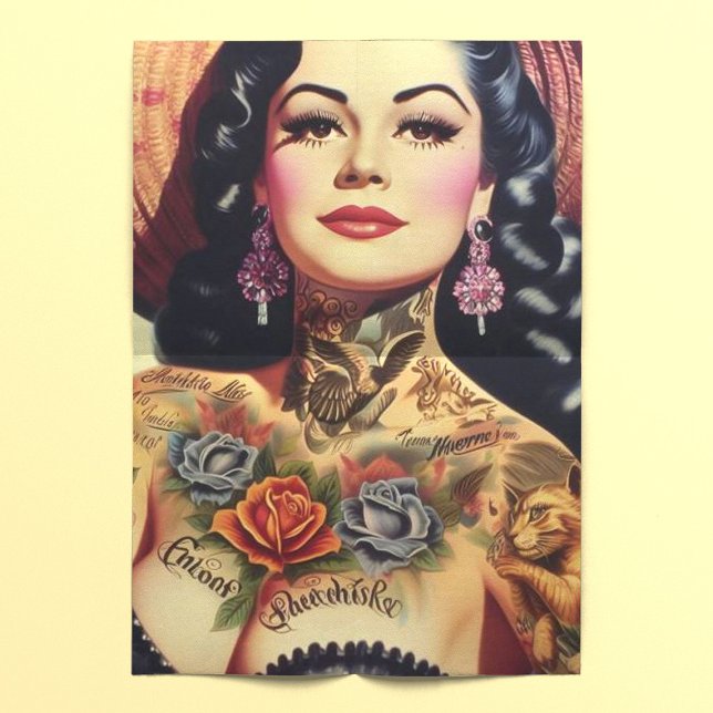 Vintage Inked Pin-up Tissue Paper (Creator Uploaded)