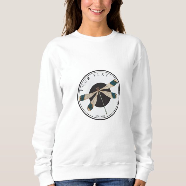 Vintage Insect Distressed Entomology Monogram Sweatshirt (Front)