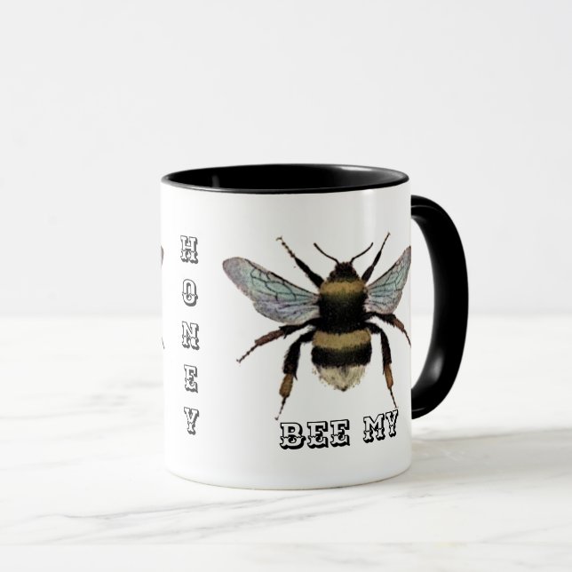 Vintage Insects Bee My Honey Fun Entomology  Mug (Front Right)