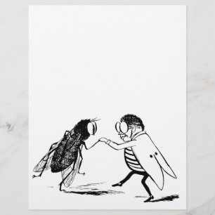 Vintage Insects Dancing; Bluebottle Fly