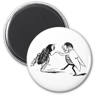 Vintage Insects Dancing; Bluebottle Fly Magnet