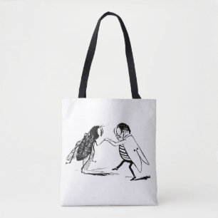 Vintage Insects Dancing; Bluebottle Fly Tote Bag
