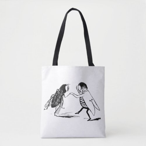 Vintage Insects Dancing Bluebottle Fly Tote Bag