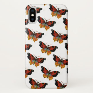 Vintage Insects or Bugs, Beautiful Butterfly iPhone X Case