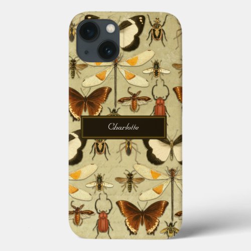 Vintage Insects Unique Entomology Butterfly  iPhone 13 Case