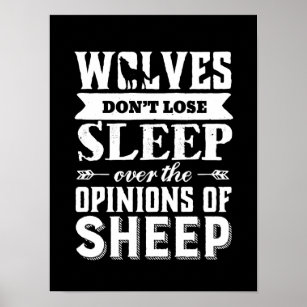 Vintage Inspirational Motivation Quote Wolves Poster