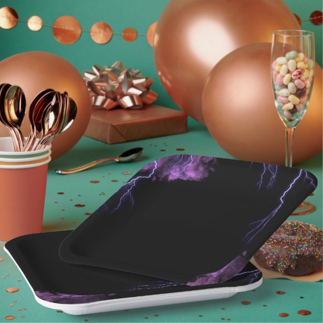 Vintage-inspired 9" Square Paper Plate (Multi)