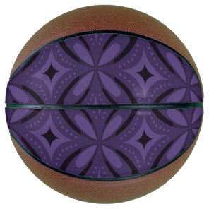 Vintage-Inspired Abstract Geometric Design Basketball