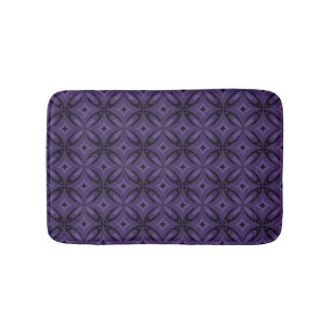 Vintage-Inspired Abstract Geometric Design Bath Mat