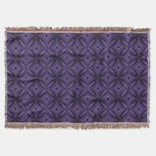 Vintage-Inspired Abstract Geometric Design Throw Blanket