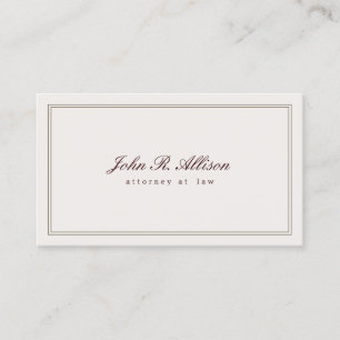 Vintage Inspired Attorney at Law Business Card